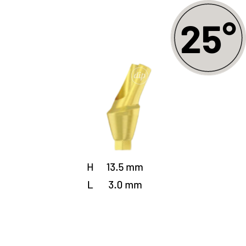 25° Anatomic Angled Titanium Abutment for Nobel Active® NP 3.5