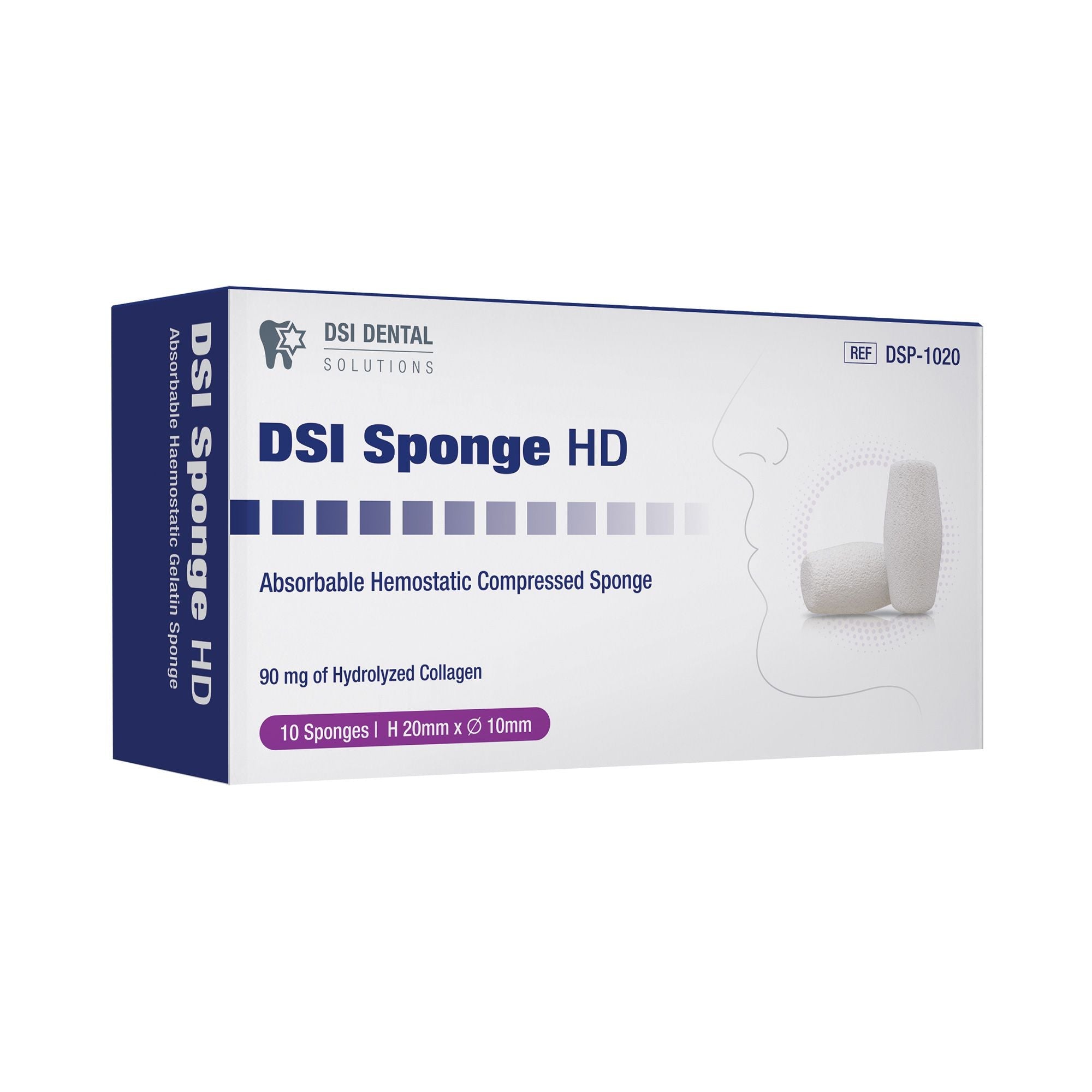 DIP Sponge HD Hemostatic Sterile Plugs 20x10mm