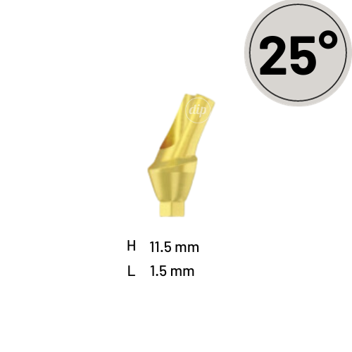 25° Anatomic Angled Titanium Abutment for Nobel Active® NP 3.5