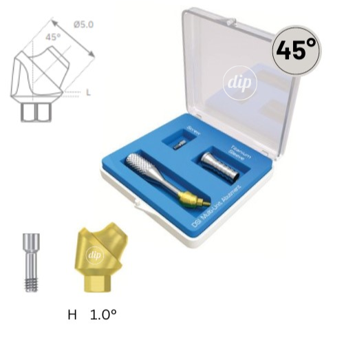 45° Multi-Unit Abutment M1.72 Basic KIT for Internal Hex RP 3.5