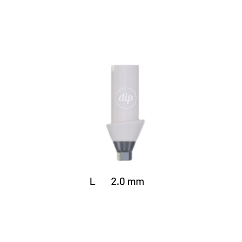 Straight Anatomic Angled Zirconia Abutment for Nobel Active® RP 4.3