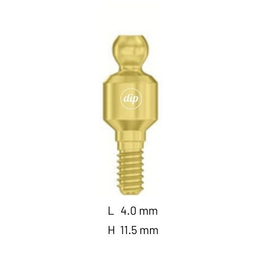 Straight Ball Attachment for Internal Hex RP 3.5