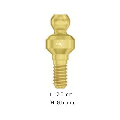 Straight Ball Attachment for Internal Hex RP 3.5