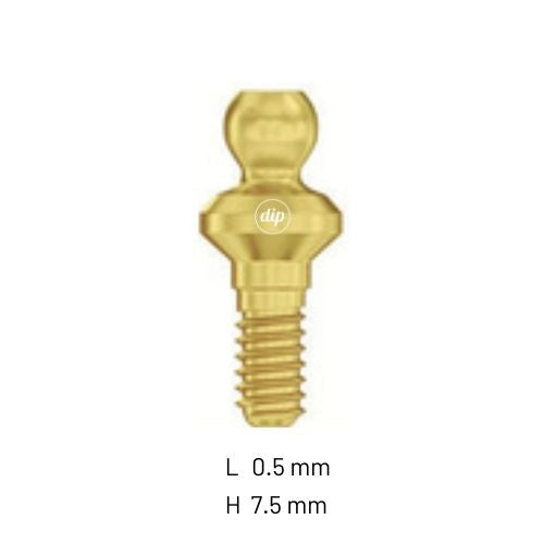 Straight Ball Attachment for Internal Hex RP 3.5