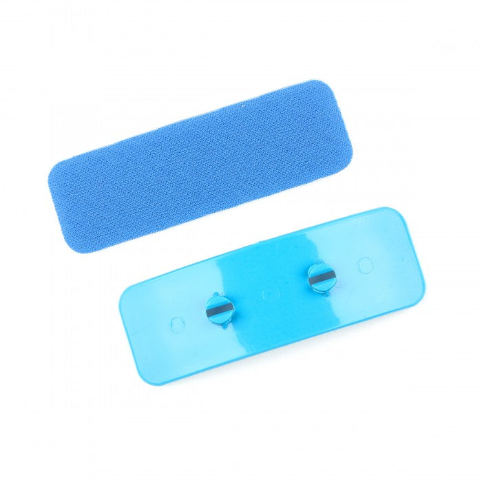 Blue forehead rest pad for reverse-pull orthodontic face crib