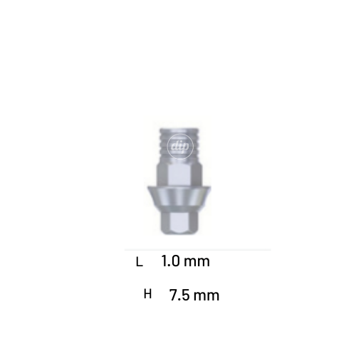 Anti-Rotational Concave CAD/CAM Ti-Base for Internal Hex RP 3.5