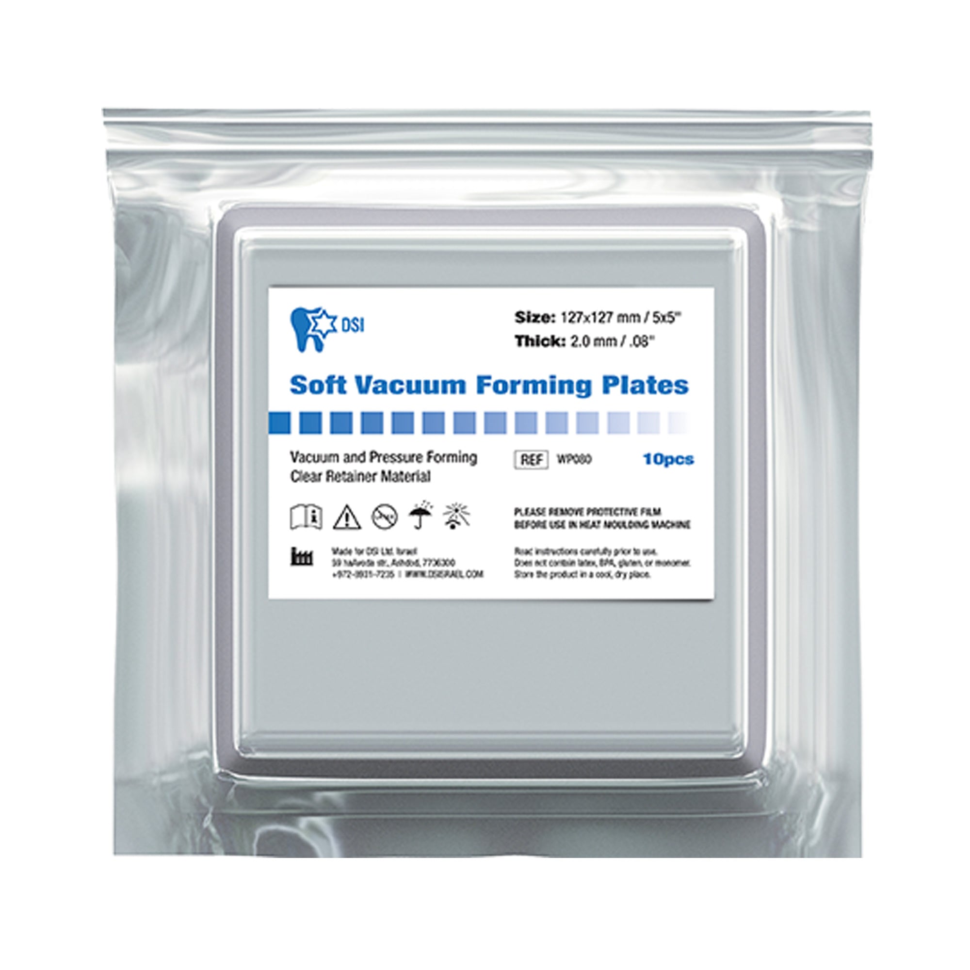 DIP Soft Vacuum Forming Plates For Whitening Trays 125x125mm