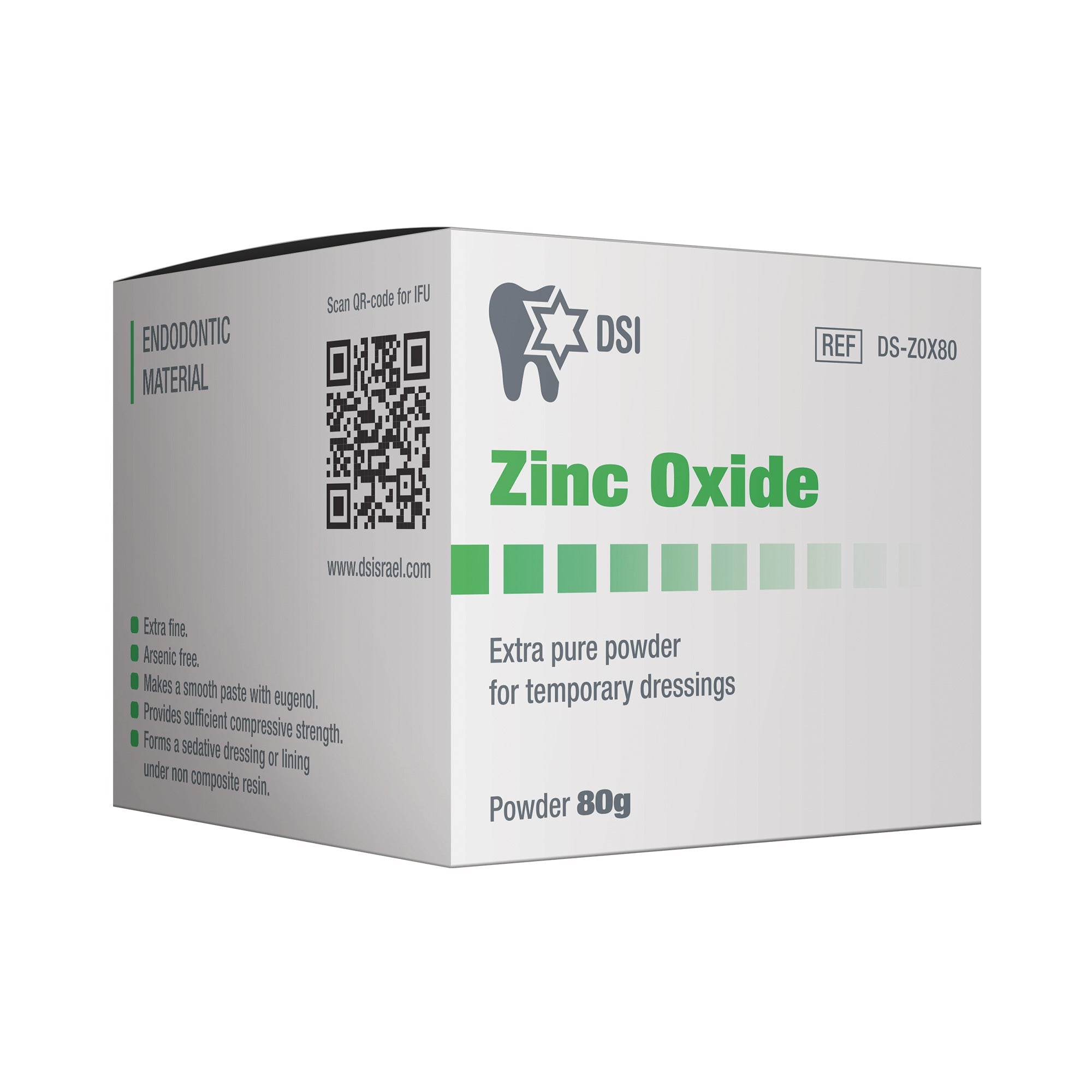 DIP Dental Zinc Oxide Powder For Temporary Dressings 80g Jar