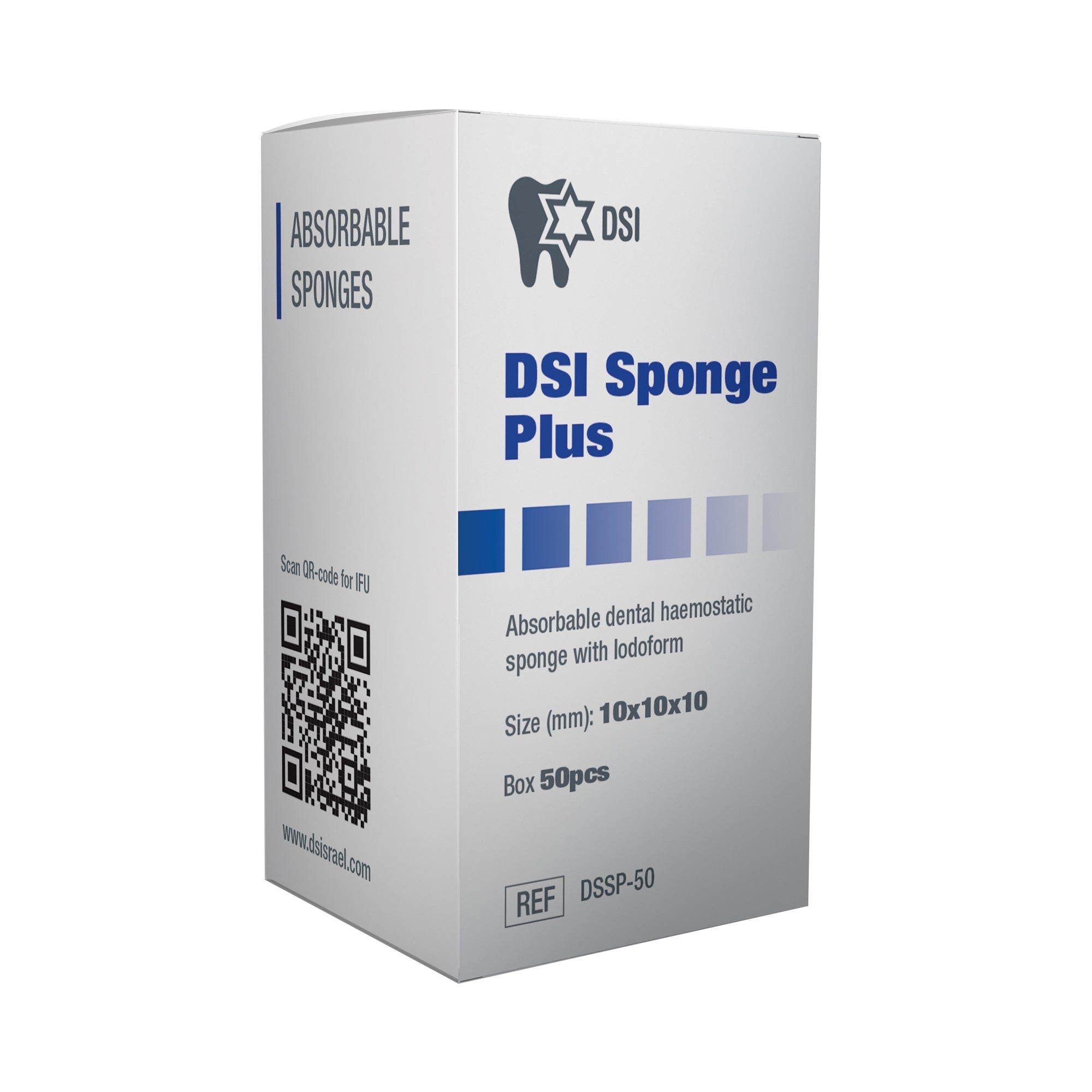 DIP Collagen Sponge Plus Absorbable Hemostatic with Iodoform 10x10mm