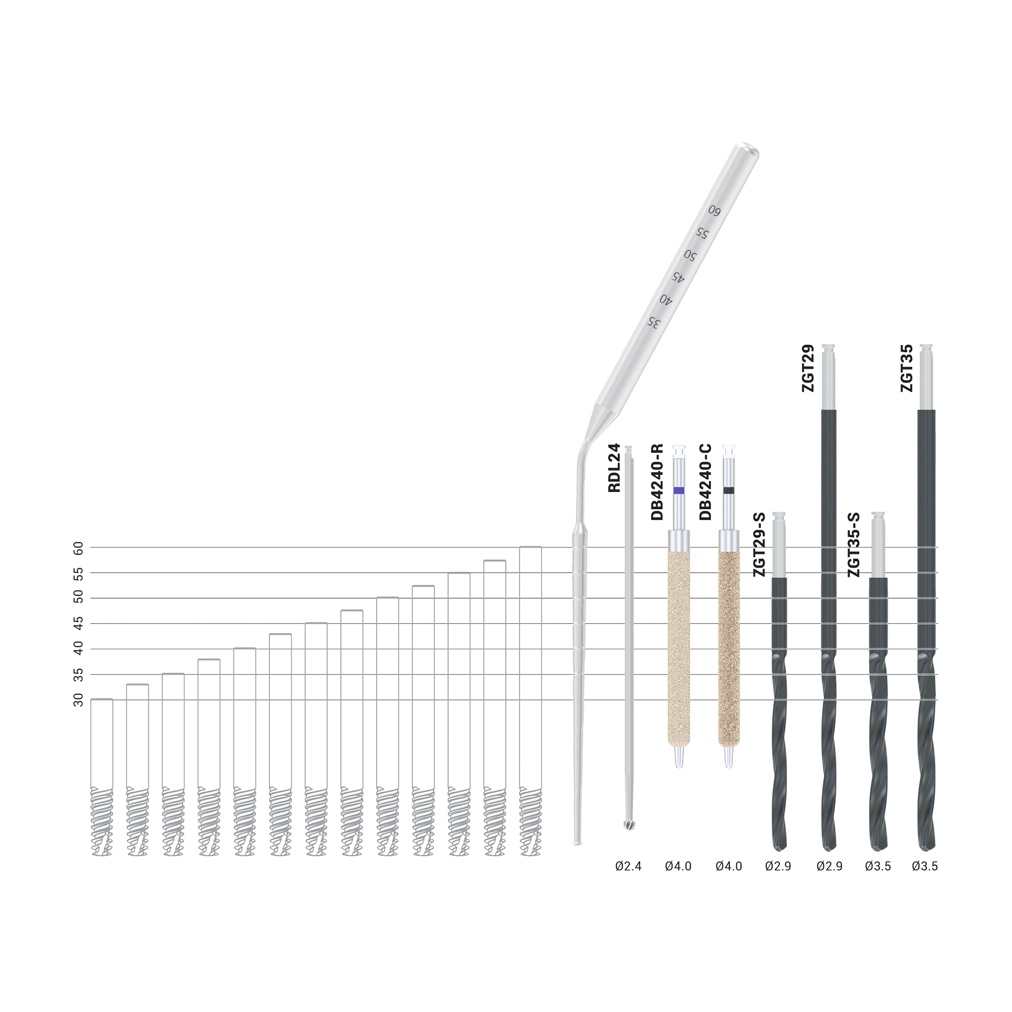 DIP SK007 Zygo Surgical Kit Tools and Drills Zygomatic Implant Installation