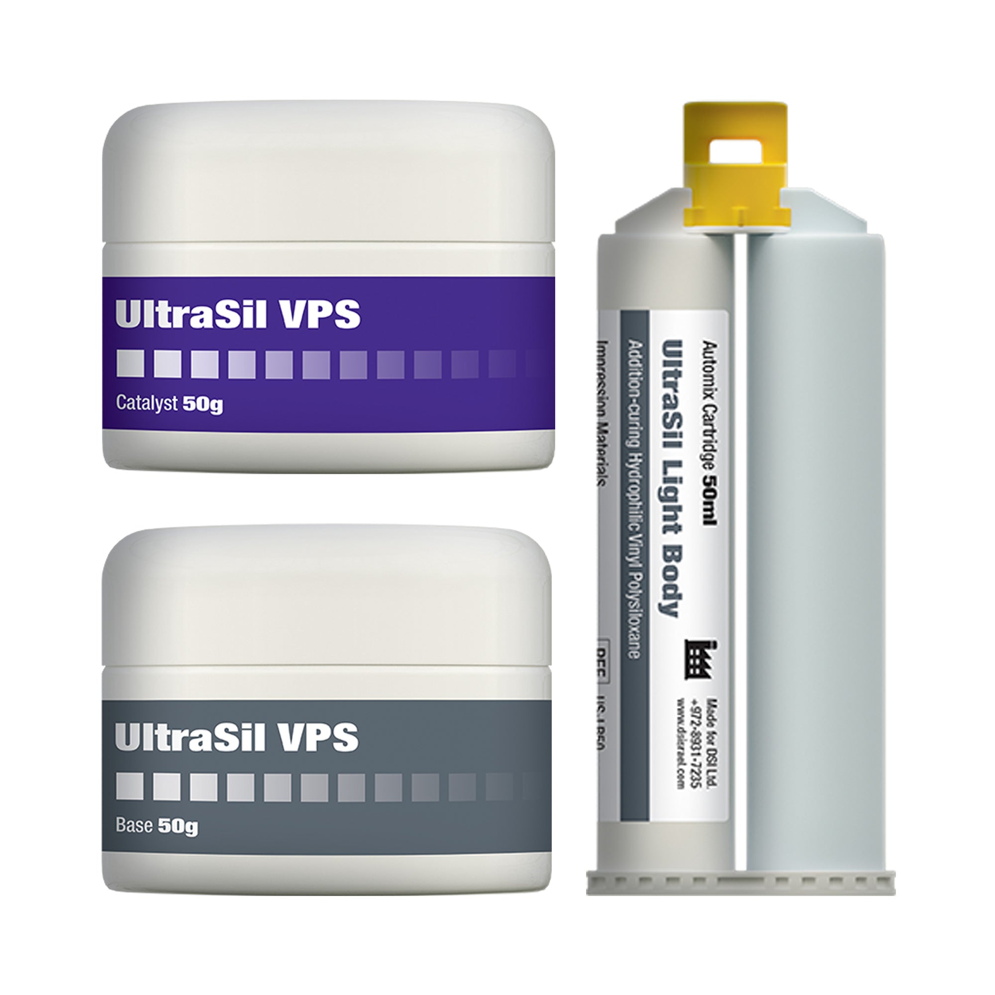 DIP UltraSil VPS Impression Material Trial Kit 50ml Base, Catalyst & Wash