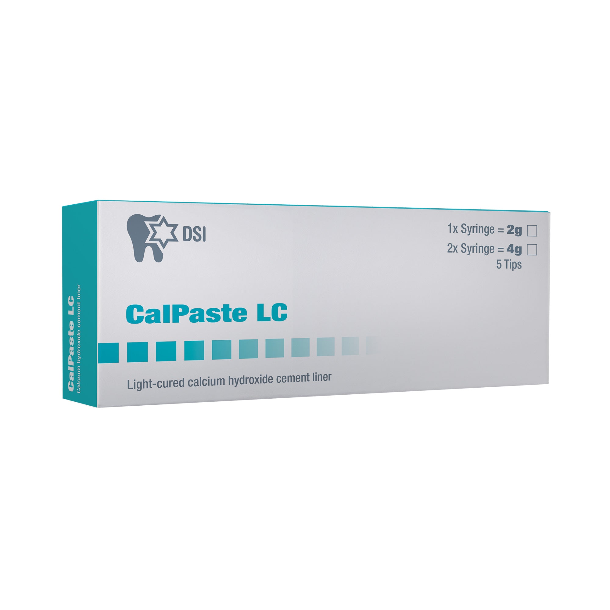 DSI CalPaste LC Light-Cured Calcium Hydroxide Base Liner 2g Syringe