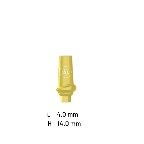 Straight Concave Titanium Abutment for Internal Hex RP 3.5