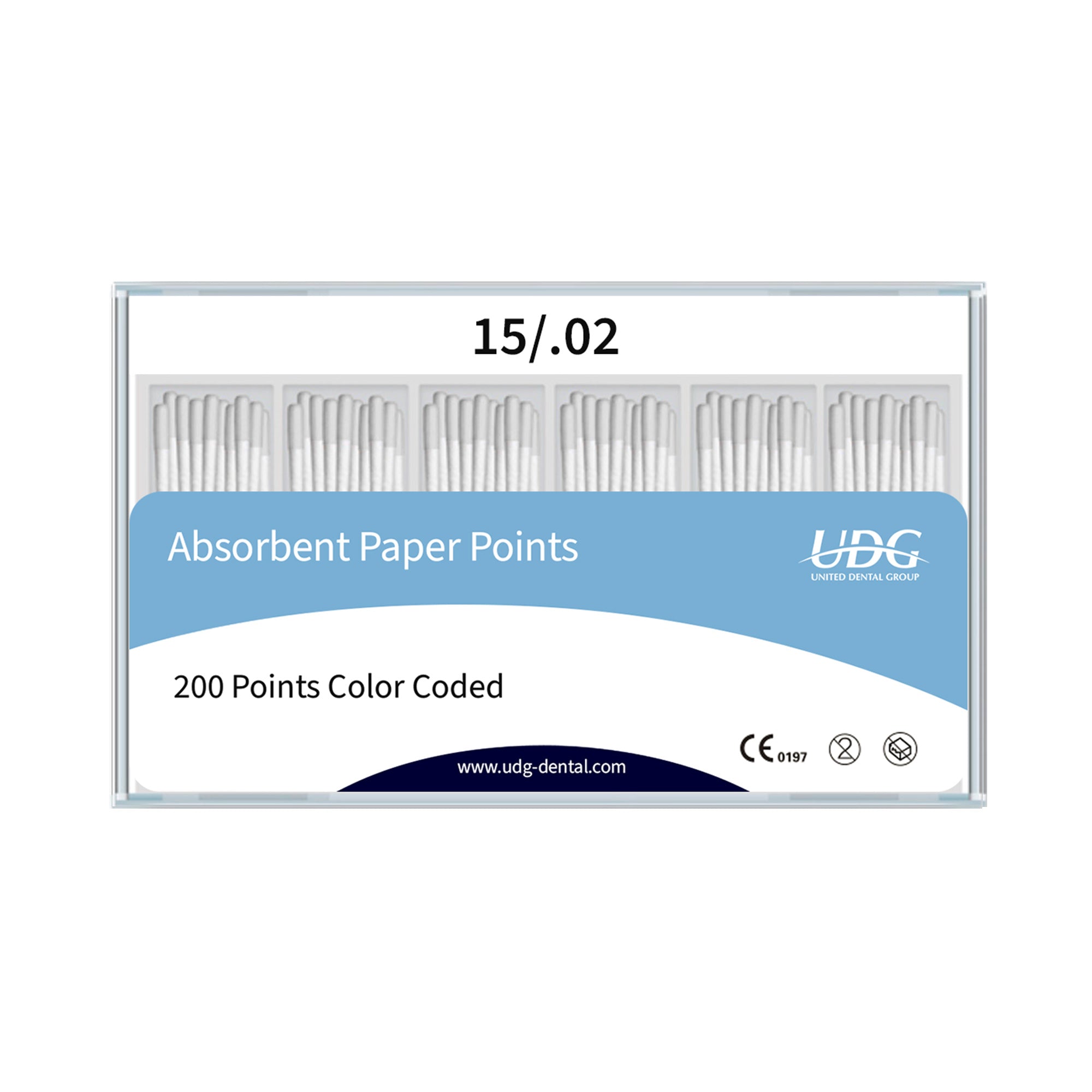 UDG Absorbent Paper Points 2% 200 pcs