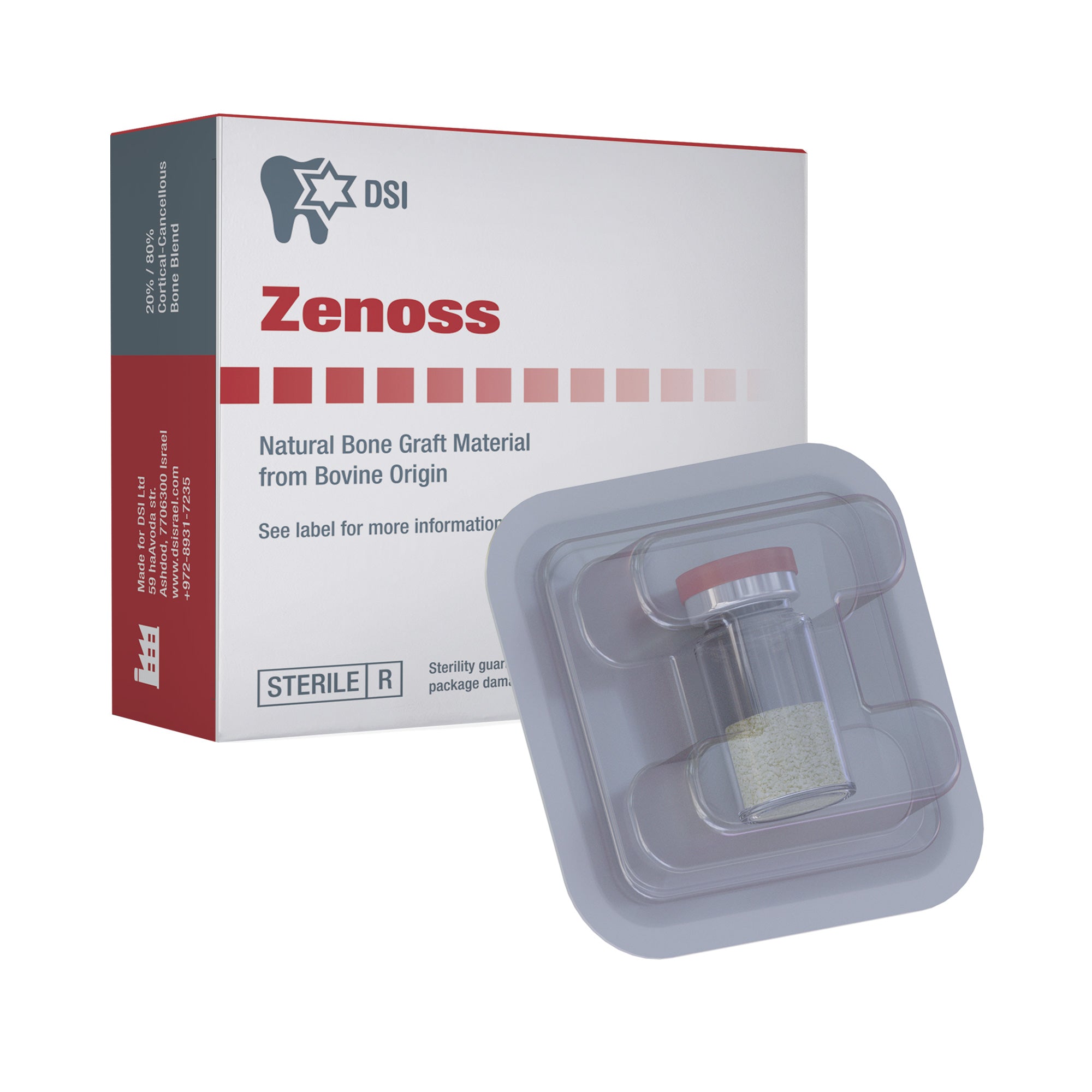 DIP Zenoss Bovine Natural Bone Graft Cortical-Cancellous Mix Granules