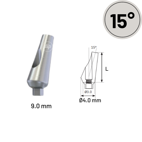 15° Angled Titanium Abutment for Internal Hex NP 2.0