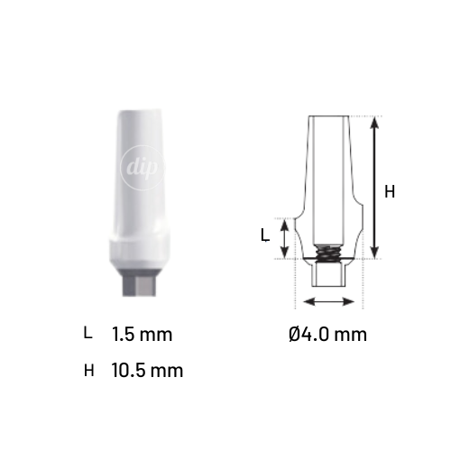 Straight Anatomic Zirconia Abutment for Internal Hex NP 2.0