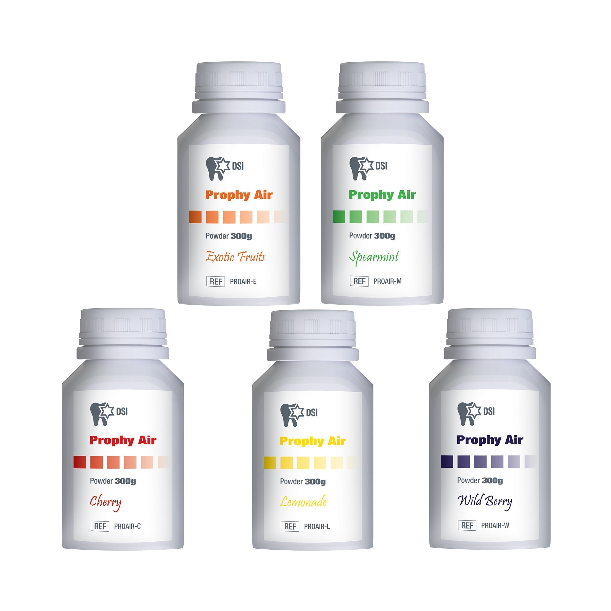 Bottle of dental prophylaxis air polishing powder
