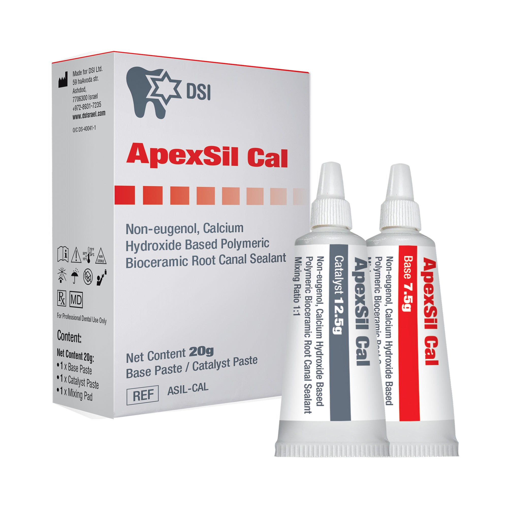 DIP Apexsil Cal Calcium Hydroxide Root Canal Filling Material 12.5+7.5g