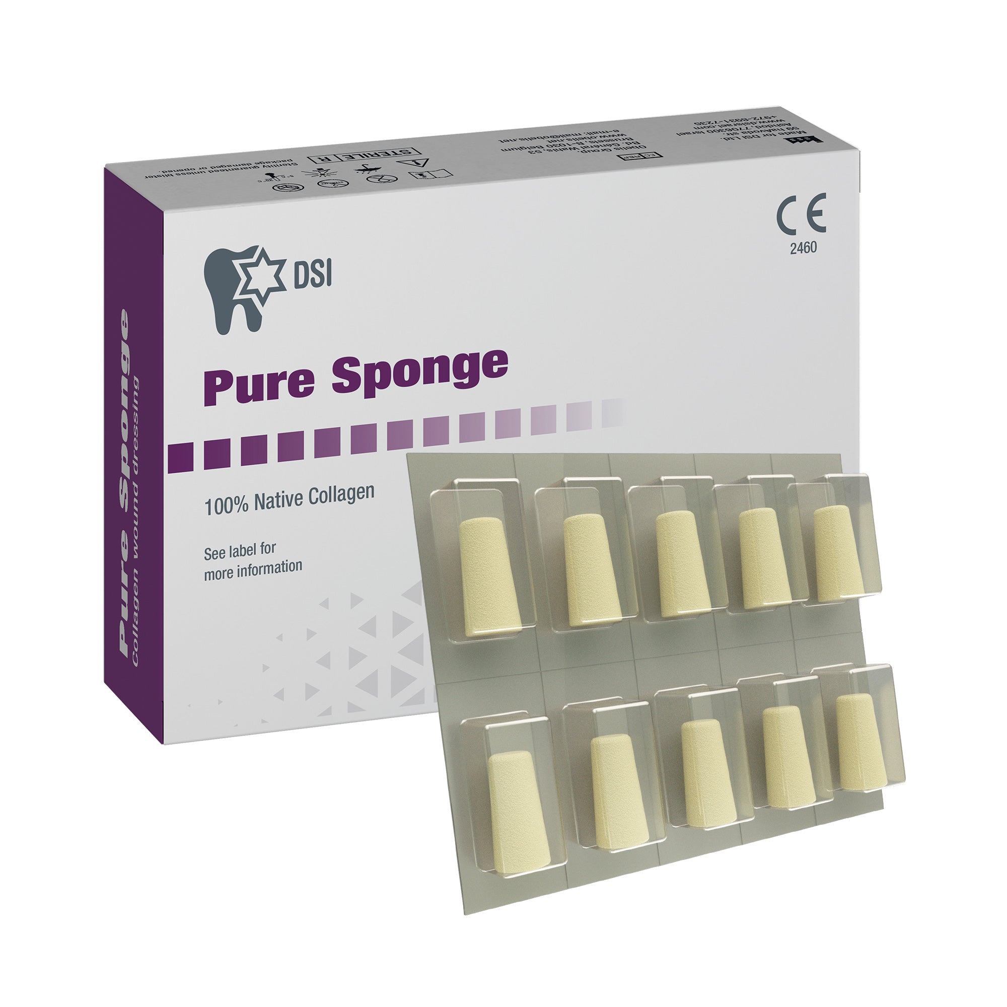 DIP Pure Sponge Sterile Collagen Plug In Blister