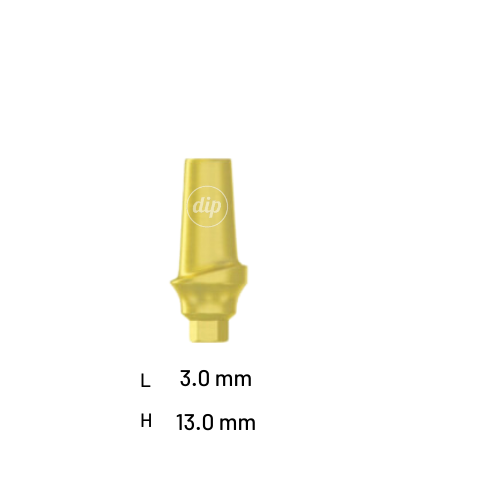 Straight Concave Titanium Abutment for Internal Hex RP 3.5