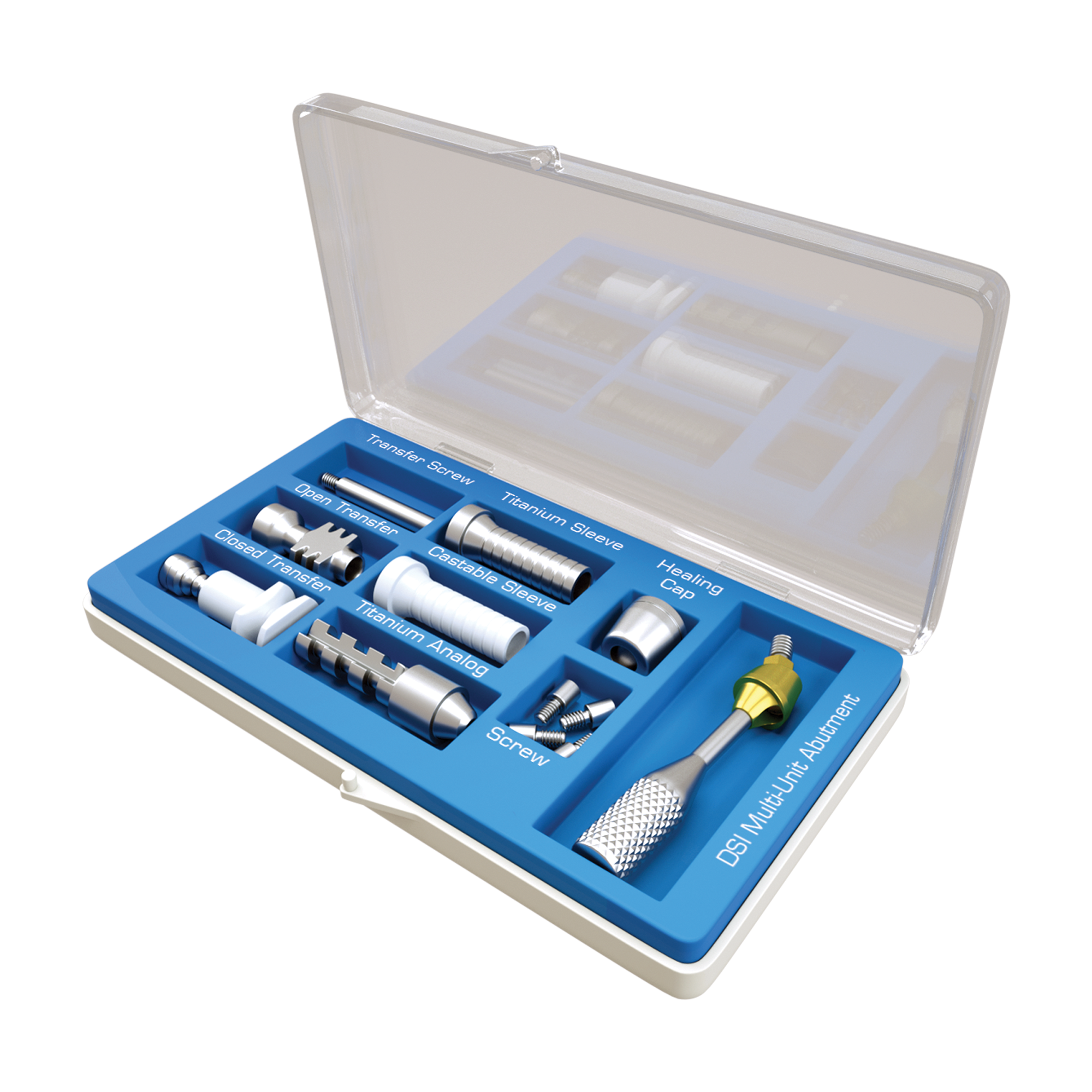 DIP Premium Angulated Multi Unit Abutment (M1.4) 4.9mm Full Set - Internal Hex RP Ø2.42mm