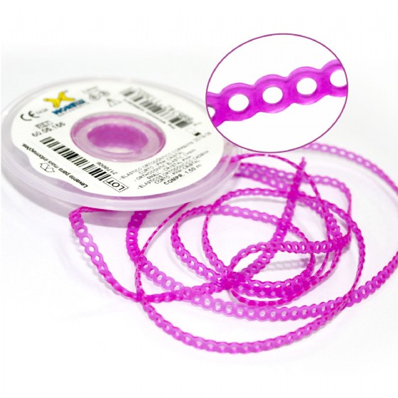 Morelli Orthodontic Elastic Power Chain Crystal Pink 1.5m