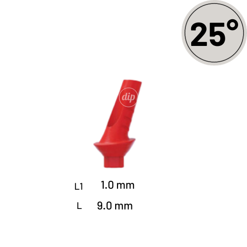 25° Angled Castable Anatomic Abutment for Internal Hex RP 3.5