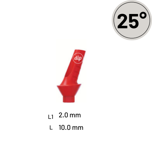 25° Angled Castable Anatomic Abutment for Internal Hex RP 3.5