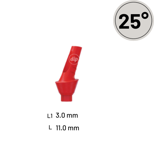 25° Angled Castable Anatomic Abutment for Internal Hex RP 3.5