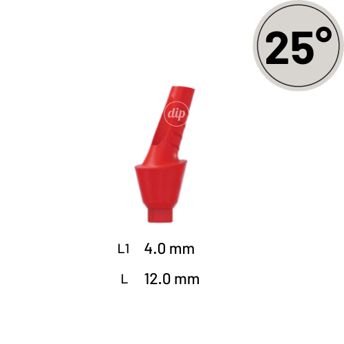 25° Angled Castable Anatomic Abutment for Internal Hex RP 3.5