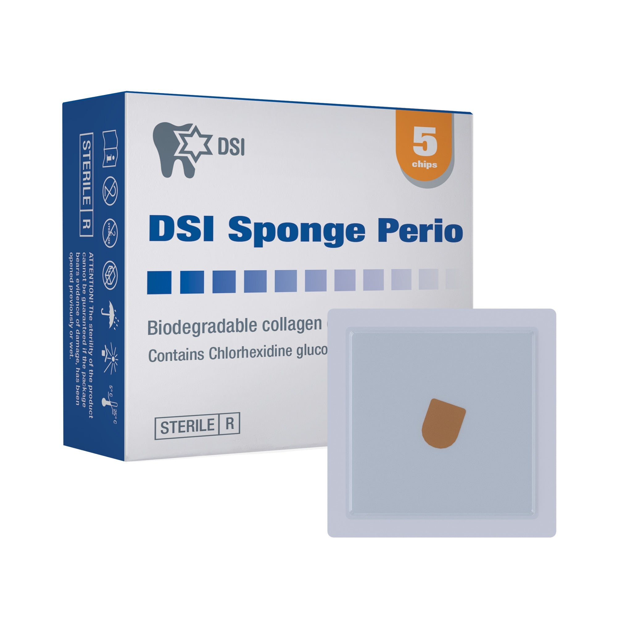 DIP Perio Sponge Collagen Chips 2.5mg of chlorhexidine gluconate