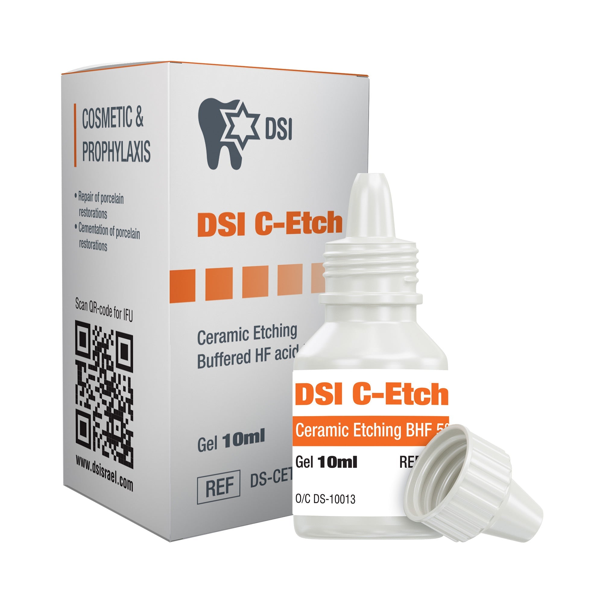 DIP C-Etch Etching For Ceramic & Porcelain 5% BHF Acid 10ml Bottle