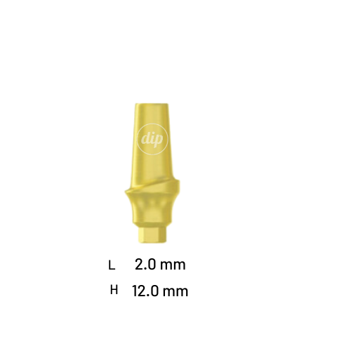 Straight Concave Titanium Abutment for Internal Hex RP 3.5