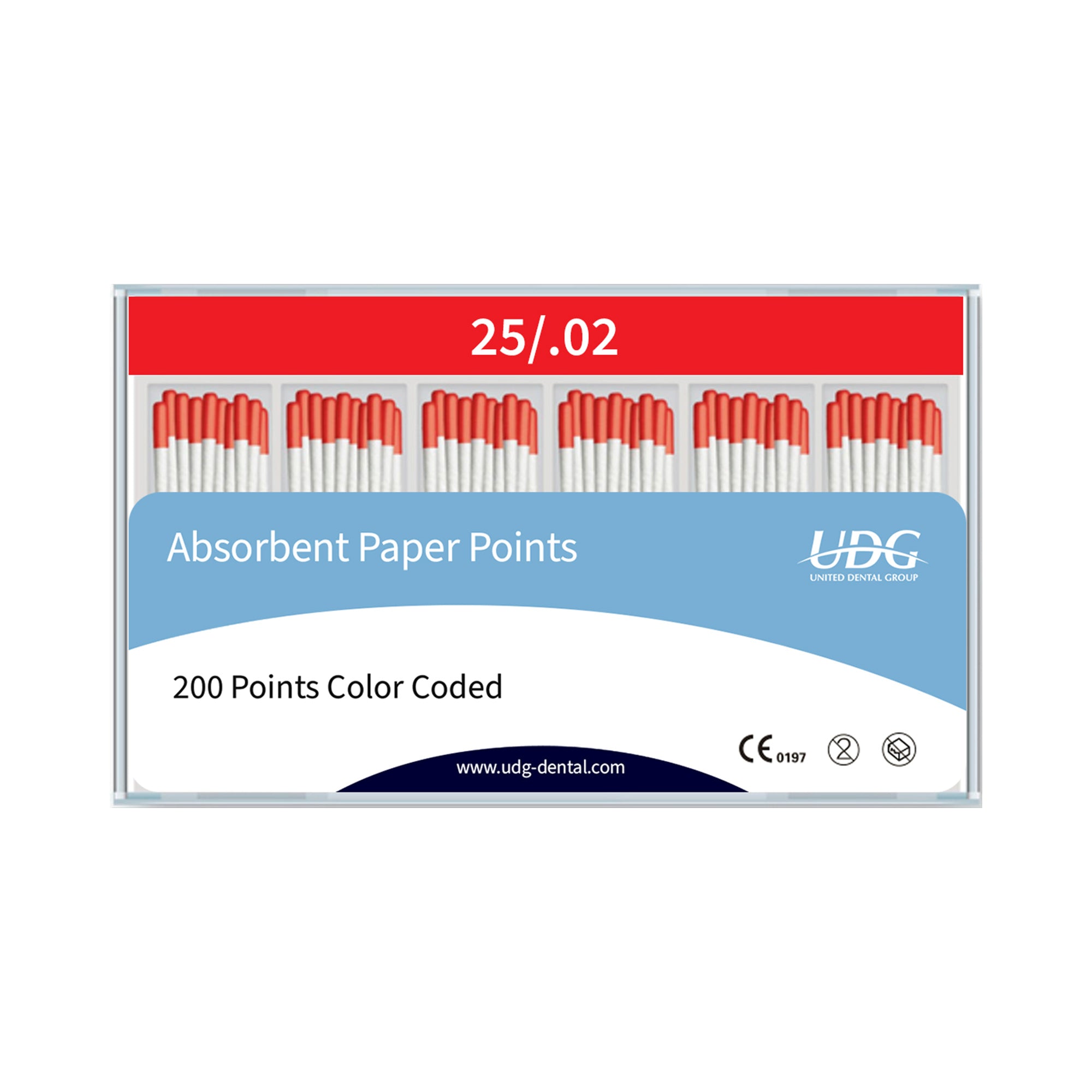 UDG Absorbent Paper Points 2% 200 pcs