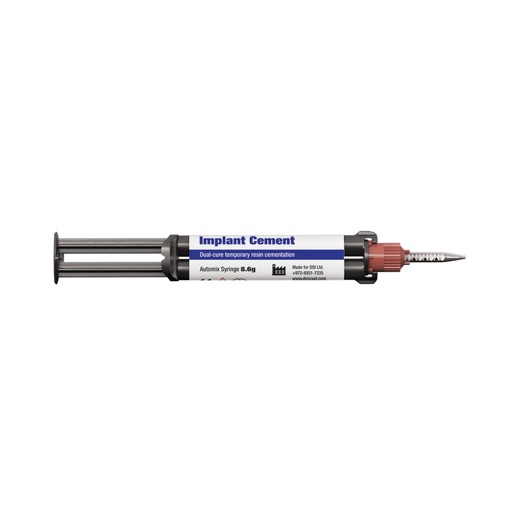 DSI Semi-Permament Implant Cement For Crowns 8.6g Automix Syringe