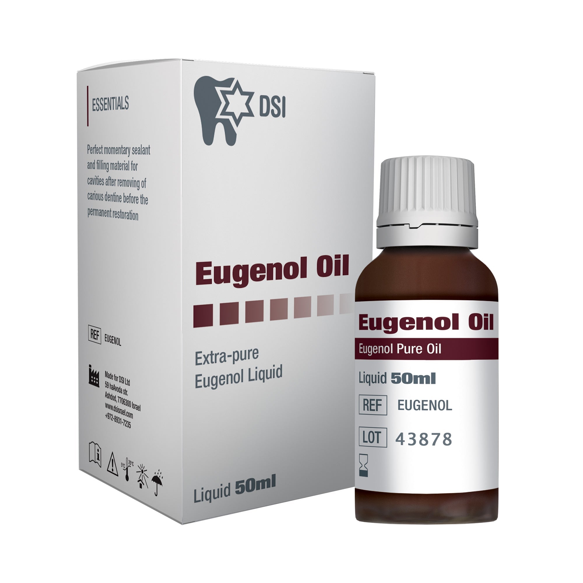 DIP Pure Eugenol Oil For Dental Applications And Pain Relief 50ml 1.7oz