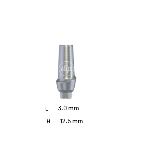 Straight Anatomic Titanium Abutment for Internal Hex RP 3.5