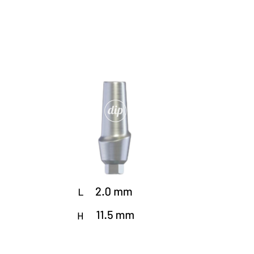 Straight Anatomic Titanium Abutment for Internal Hex RP 3.5