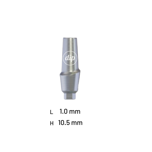 Straight Anatomic Titanium Abutment for Internal Hex RP 3.5