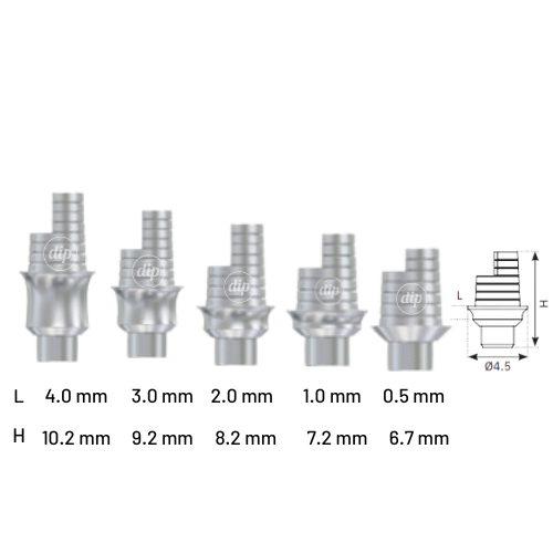 Rotational Angled CAD/CAM Ti-Base for Internal Hex RP 3.5