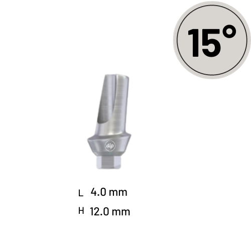 15° Anatomic Angled Titanium Abutment for Internal Hex RP 3.5