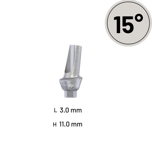 15° Anatomic Angled Titanium Abutment for Internal Hex RP 3.5