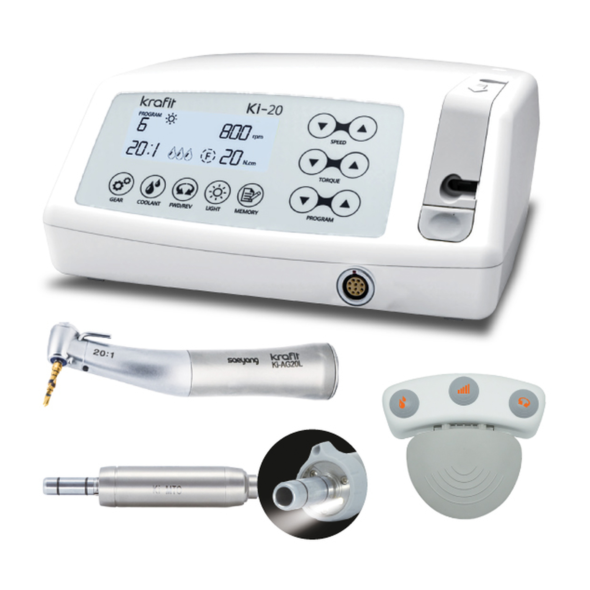 Saeyang Ki-20 LED Implant Motor w/ 20:1 Optic Handpiece