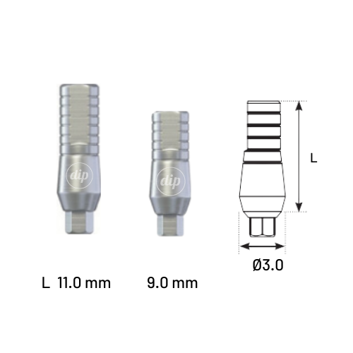 Straight Titanium Abutment for Internal Hex NP 2.0