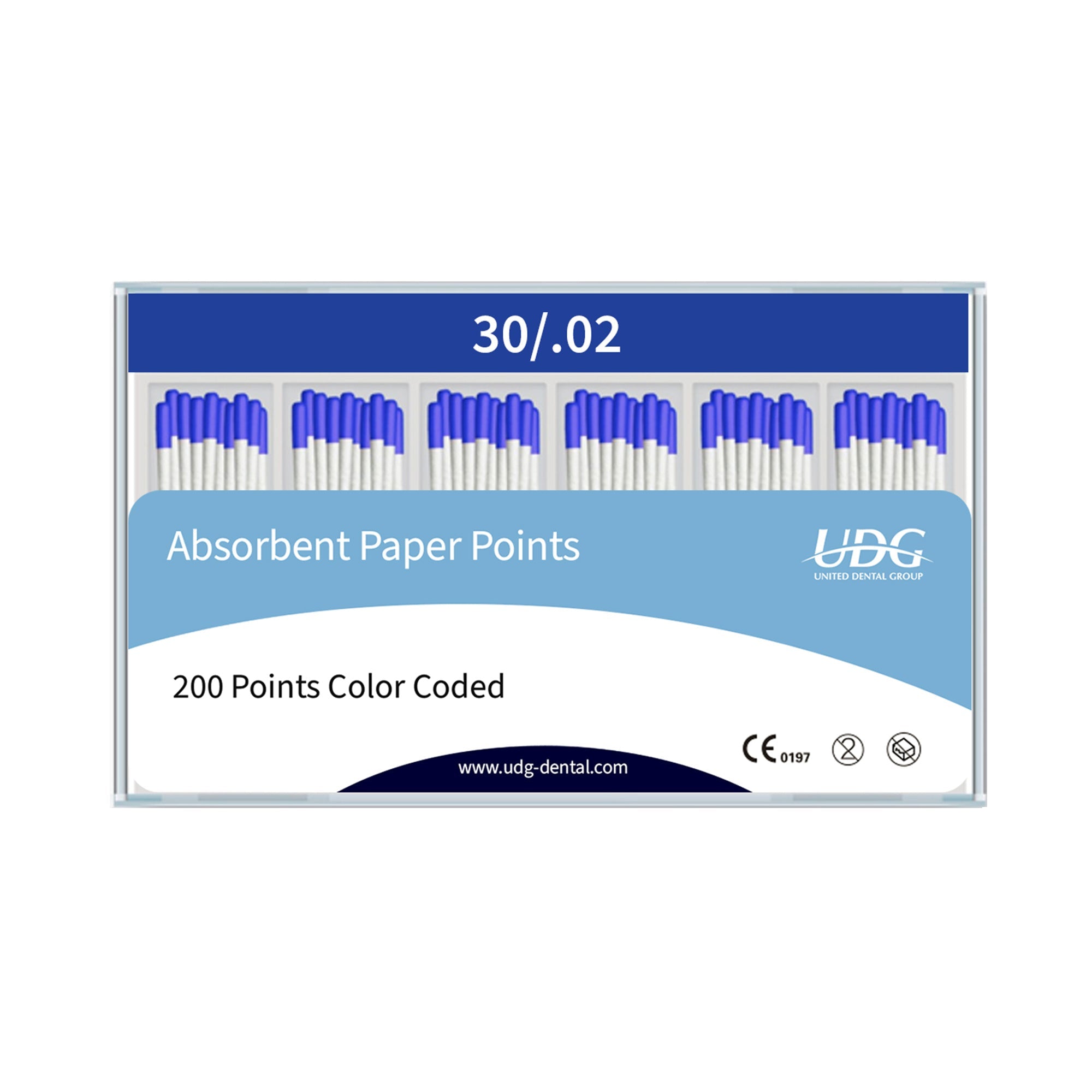 UDG Absorbent Paper Points 2% 200 pcs