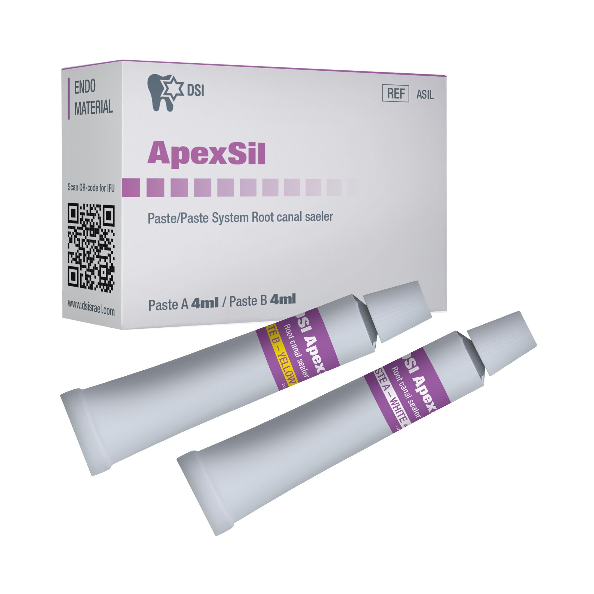 DIP Apexsil Paste Endodontic Root Canal Sealer 4ml + 4ml