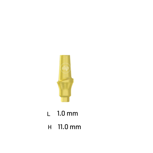 Straight Concave Titanium Abutment for Internal Hex RP 3.5