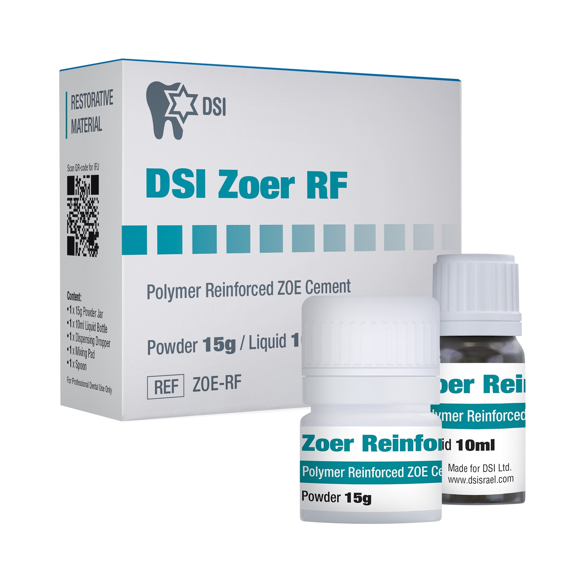 DIP Zoer RF ZOE Polymer Reinforced Temporary Cement 15g + 10ml