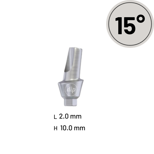 15° Anatomic Angled Titanium Abutment for Internal Hex RP 3.5